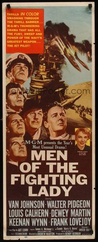 2d299 MEN OF THE FIGHTING LADY insert '54 Van Johnson, James A. Michener, Korean war!