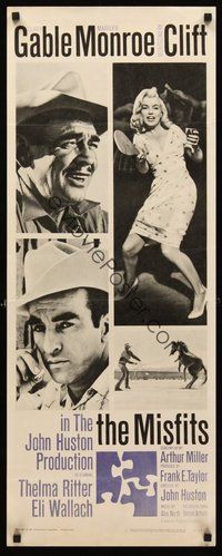 2d303 MISFITS insert '61 Clark Gable, Montgomery Clift & ping-ponging sexy Marilyn Monroe!