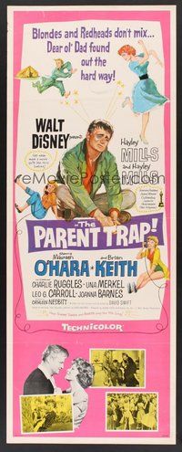2d365 PARENT TRAP insert '61 Disney, Hayley Mills, Maureen O'Hara, Brian Keith!