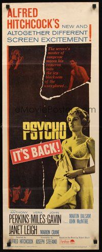 2d399 PSYCHO insert R65 sexy half-dressed Janet Leigh, Anthony Perkins, Alfred Hitchcock classic!