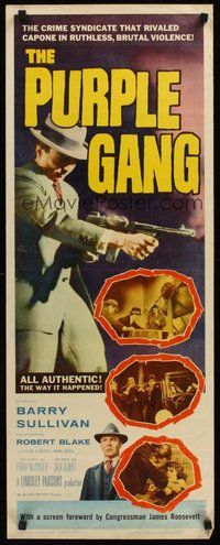 2d403 PURPLE GANG insert '59 Robert Blake, Barry Sullivan, they matched Al Capone crime for crime!