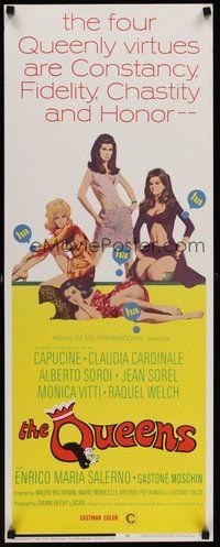 2d408 QUEENS insert '67 art of sexy Capucine, Claudia Cardinale & Raquel Welch!
