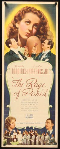 2d412 RAGE OF PARIS insert '38 pretty Danielle Darrieux, Douglas Fairbanks Jr.!