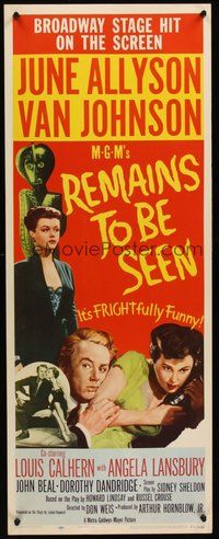 2d422 REMAINS TO BE SEEN insert '53 Van Johnson, June Allyson, Angela Lansbury by creepy statue!