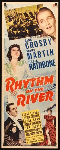 2d431 RHYTHM ON THE RIVER insert '40 Bing Crosby, Basil Rathbone, Mary Martin!