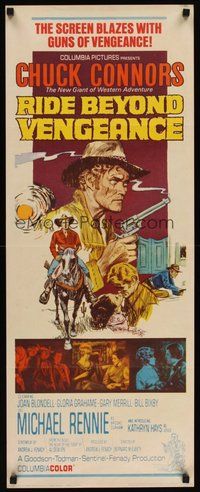 2d433 RIDE BEYOND VENGEANCE insert '66 Chuck Connors, the new giant of western adventure!