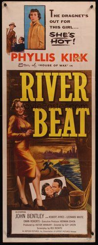 2d444 RIVER BEAT insert '54 the dragnet is out for smoking bad girl Phyllis Kirk, who is HOT!