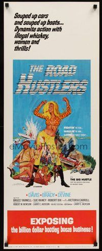 2d446 ROAD HUSTLERS insert '68 sexy art & dynamite action with illegal whiskey, women and thrills!