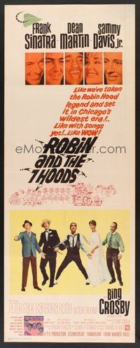 2d450 ROBIN & THE 7 HOODS insert '64 Frank Sinatra, Dean Martin, Sammy Davis Jr, Bing Crosby!