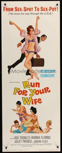 2d457 RUN FOR YOUR WIFE insert '66 Polidoro's Una moglie americana, Italian wife-shopping!