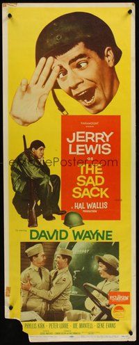 2d461 SAD SACK insert '58 wacky cross-eyed Jerry Lewis in the Foreign Legion!
