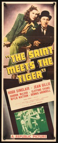2d463 SAINT MEETS THE TIGER insert '43 Jean Gillie, Hugh Sinclair as Simon Templar!