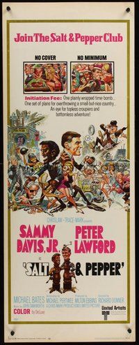 2d464 SALT & PEPPER insert '68 great artwork of Sammy Davis & Peter Lawford by Jack Davis!