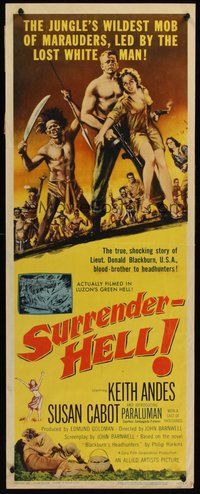 2d588 SURRENDER-HELL insert '59 the shock-filled diary of Lieutenant Donald Blackburn in WWII!