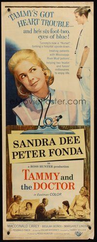 2d606 TAMMY & THE DOCTOR insert '63 Harry Keller directed, Peter Fonda, sexy nurse Sandra Dee!