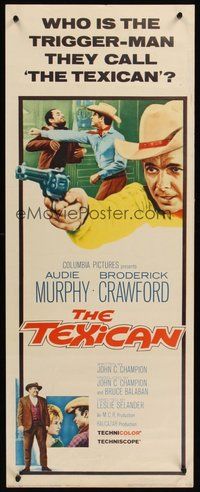 2d618 TEXICAN insert '66 cowboy Audie Murphy is the Texican, Broderick Crawford, sexy Diana Lorys!