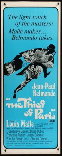 2d625 THIEF OF PARIS insert '67 Louis Malle, Jean-Paul Belmondo, Genevieve Bujold!