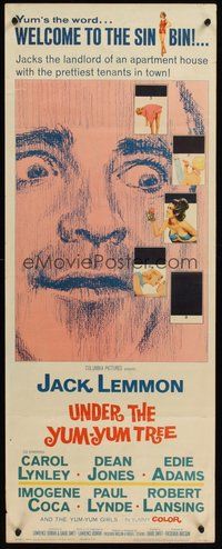 2d683 UNDER THE YUM-YUM TREE insert '63 Jack Lemmon romances Carol Lynley & many sexy girls!