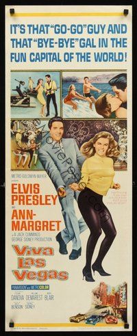 2d708 VIVA LAS VEGAS insert '64 cool artwork images of Elvis Presley & sexy Ann-Margret!