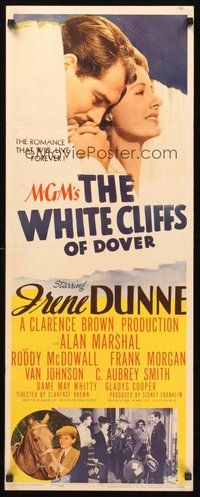 2d744 WHITE CLIFFS OF DOVER insert '44 Irene Dunne & Marshal in the greatest love story of our time!