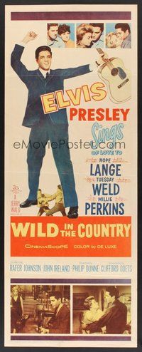 2d753 WILD IN THE COUNTRY insert'61 Elvis Presley sings of love to Tuesday Weld, rock & roll musical