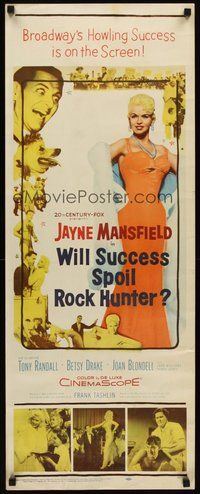 2d760 WILL SUCCESS SPOIL ROCK HUNTER insert '57 super sexy full-length Jayne Mansfield!