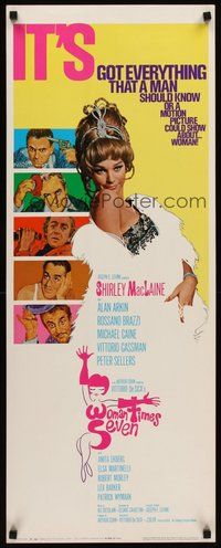 2d767 WOMAN TIMES SEVEN insert '67 sexy Shirley MacLaine is as naughty as a pink lace nightgown!