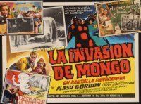 2e021 LOT OF 4 MEXICAN LOBBY CARDS '50s-60s Flash Gordon, Queen Christina, Topper Takes a Trip