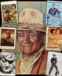 2e068 LOT OF 12 UNFOLDED REPRO AND COMMERCIAL POSTERS '90s all featuring big John Wayne!