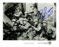 2e279 PAUL PICERNI signed 8x10 REPRO still '90s portrait with Audie Murphy from To Hell & Back!