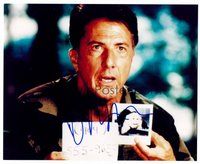 2e253 DUSTIN HOFFMAN signed color 8x10 REPRO still '00s concerned close portrait from Outbreak!