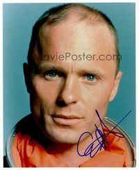 2e254 ED HARRIS signed color 8x10 REPRO still '03 close up in astronaut uniform from The Right Stuff