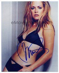 2e278 MELISSA JOAN HART signed color 8x10 REPRO still '02 full-length in sexiest skimpy outfit!