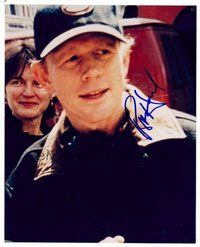 2e284 RON HOWARD signed color 8x10 REPRO still '00s close up of the director wearing baseball cap!
