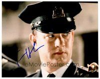 2e287 TOM HANKS signed color 8x10.25 REPRO still '02 c/u from The Green Mile w/ mouse on shoulder!