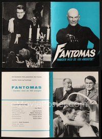 2e347 FANTOMAS Danish program '64 Jean Marais, Louis De Funes, Mylene Demongeot, different!