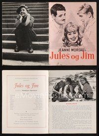 2e352 JULES & JIM Danish program '63 different images of Jeanne Moreau, Oskar Wener & Henri Serre!