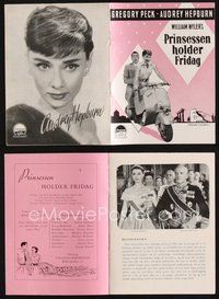 2e363 ROMAN HOLIDAY Danish program '54 different images of Audrey Hepburn & Gregory Peck!
