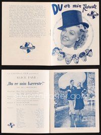 2e370 YOU'RE A SWEETHEART Danish program '39 different images of Alice Faye & George Murphy!