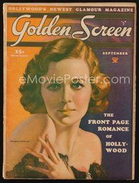 2e106 GOLDEN SCREEN magazine September 1934 incredible art of Margaret Sullavan by Alberto Vargas!