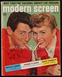 2e112 MODERN SCREEN magazine May 1956 Debbie Reynolds & Eddie Fisher by Seawell!