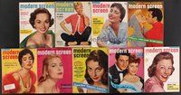 2e034 LOT OF 9 MODERN SCREEN MAGAZINES '55 Liz Taylor, Grace Kelly, Doris Day, Janet Leigh