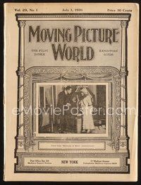 2e079 MOVING PICTURE WORLD exhibitor magazine July 1, 1916 3 different great Charlie Chaplin ads!