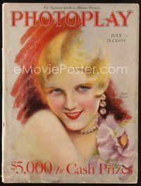 2e127 PHOTOPLAY magazine July 1928 artwork portrait of pretty Ruth Taylor by Charles Sheldon!