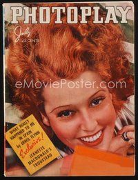 2e129 PHOTOPLAY magazine July 1937 wonderful portrait of Jeanette MacDonald by George Hurrell!