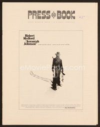 2e162 JEREMIAH JOHNSON pressbook '72 cool artwork of Robert Redford, directed by Sydney Pollack!