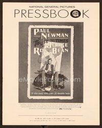 2e164 LIFE & TIMES OF JUDGE ROY BEAN pressbook '72 John Huston, art of Paul Newman by Richard Amsel!