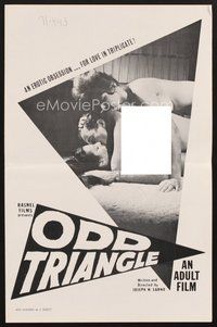 2e173 ODD TRIANGLE pressbook '68 Joe Sarno, an erotic obsession for love in triplicate!