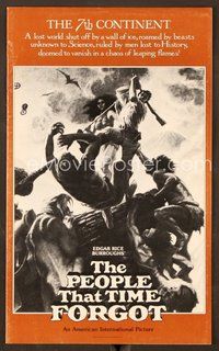 2e174 PEOPLE THAT TIME FORGOT pressbook '77 Edgar Rice Burroughs, a lost continent shut off by ice!