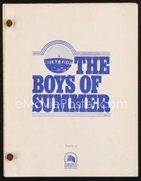 2e200 BOYS OF SUMMER script January 25, 1979, unproduced baseball screenplay by Bill Svanoe!